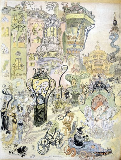 罗比达的现代城市风格（绘图） 作者 阿尔伯特·罗比达
