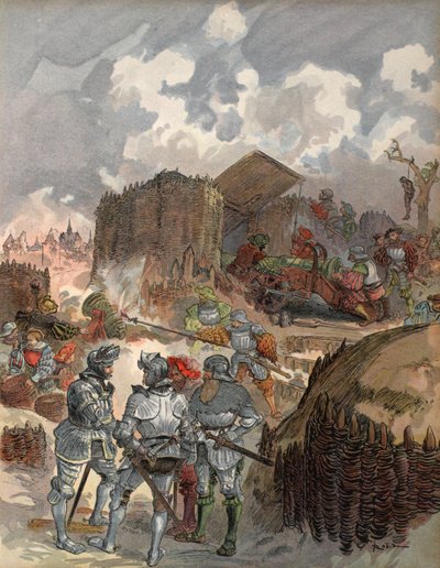 Bayard 在 Mezieres 围攻中，插图来自 