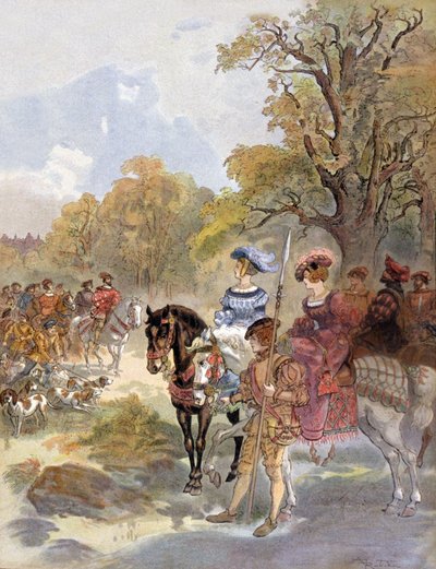 法国国王弗朗索瓦一世（1494-1547 年）插图，阿尔贝-罗比达绘制（1909 年） 作者 阿尔伯特·罗比达