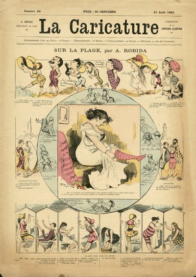 艾伯特·罗比达（Albert Robida，1848-1926 年）为《漫画》（La Caricature，1880 年）封面绘制的插图 作者 阿尔伯特·罗比达