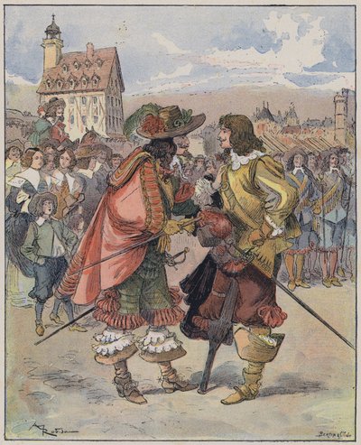 由 A Robida 绘制的 Le Capitaine Bellormeau 插图（彩色石版画） 作者 阿尔伯特·罗比达