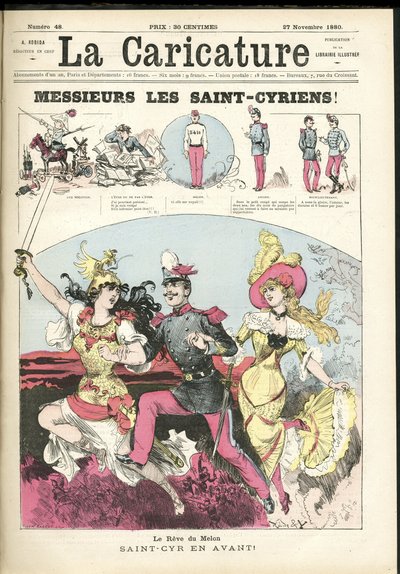 阿尔伯特·罗比达（Albert Robida，1848-1926 年）为《漫画》（La Caricature，1880 年）封面绘制的插图 作者 阿尔伯特·罗比达
