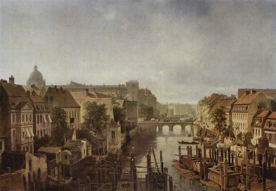从米尔兰达姆皇家磨坊眺望柏林兰格桥（Lange Brücke 作者 阿尔伯特·施温迪