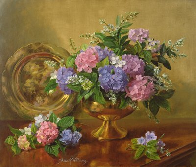 AB2112绣球花和丁香花 作者 阿尔伯特·威廉姆斯