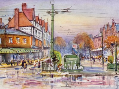 Lytham（彩色石版画） 作者 阿尔伯特·伍兹