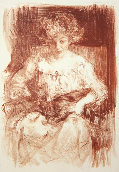 夫人Ferby Lodge的HV Milbank与Bebear，c.1907 作者 阿尔伯特·德·贝勒罗什