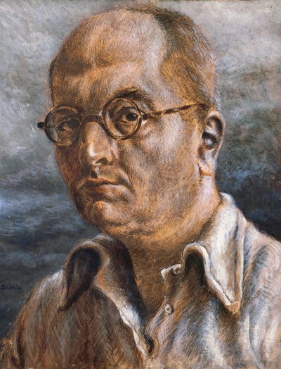 自画像，阿尔贝托·萨维尼奥（Alberto Savinio，1891-1952）创作。 意大利，20世纪。 作者 安德里亚·迪基里科