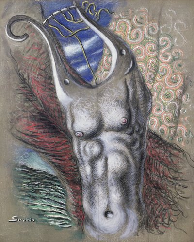 奥菲斯（布面油画） 作者 安德里亚·迪基里科