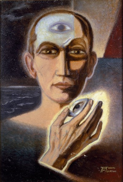 眼睛与人类精神（布面油画 作者 阿尔贝托·马蒂尼