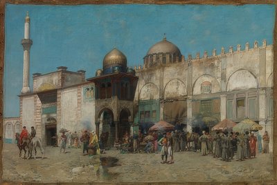 一座清真寺。 1886年 作者 阿尔贝托·帕西尼（Alberto Pasini）