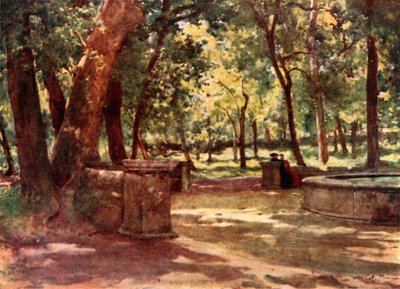 在Villa Borghese 作者 阿尔贝托·比萨