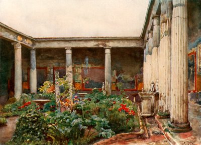 Vettii众议院的Peristyle 作者 阿尔贝托·比萨