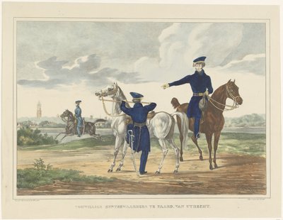 乌得勒支的 Vrijwillige Rustbewaarders te Paard，1830 年
乌得勒支的 Vrijwillige Rustbewaarders te Paard（物品上的标题） 作者 约翰保罗豪特曼