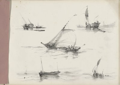 展示水上帆船的学习页 作者 阿尔贝图斯·范·比斯特