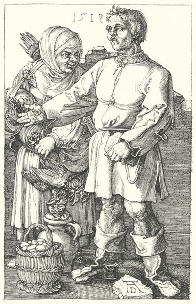 农民出售他们的产品 作者 Albrecht（之后）Durer或Duerer