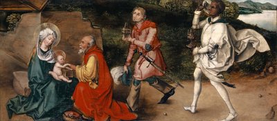 贤士的崇拜，约1492-94年（冷杉上的混合媒体） 作者 Albrecht（向）Durer或Duerer
