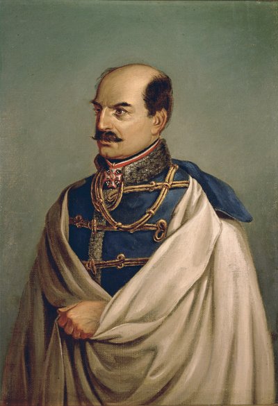 Feldzeugmeister Joseph Count Jellacic，克罗地亚的巴努斯......（布面油画） 作者 阿尔布雷希特·亚当