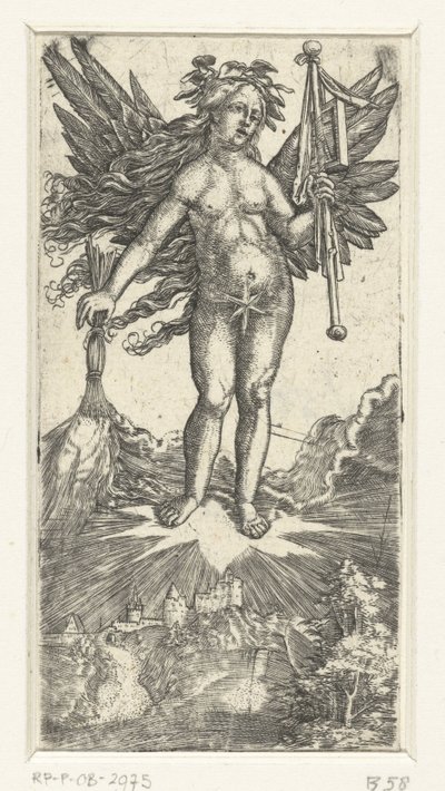 带翅膀的寓意女性形象 作者 阿尔布雷希特·阿尔特多夫（Albrecht Altdorfer）