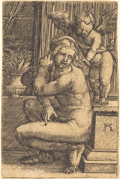 蹲伏的维纳斯 作者 阿尔布雷希特·阿尔特多夫（Albrecht Altdorfer）