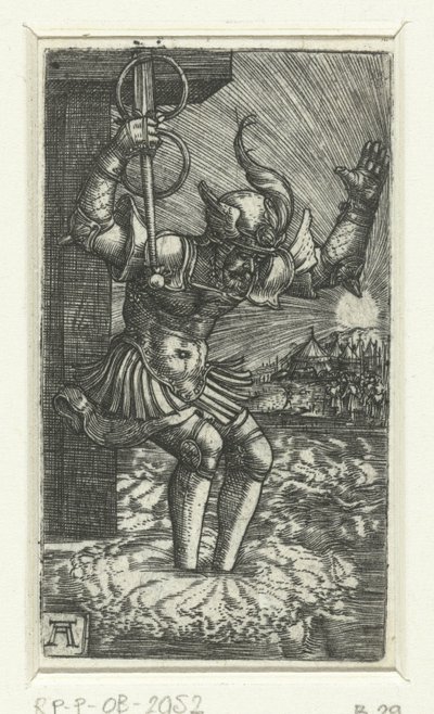 霍勒斯-科克莱斯跳入台伯河 作者 阿尔布雷希特·阿尔特多夫（Albrecht Altdorfer）