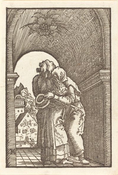 拥抱安娜的约阿希姆 作者 阿尔布雷希特·阿尔特多夫（Albrecht Altdorfer）