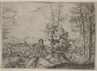 双松景观 作者 阿尔布雷希特·阿尔特多夫（Albrecht Altdorfer）