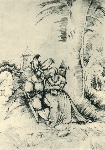 恋人，1508年，1943年。 作者 阿尔布雷希特·阿尔特多夫（Albrecht Altdorfer）