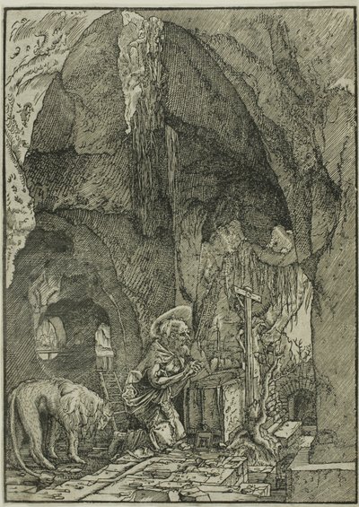 洞穴中忏悔的圣杰罗姆 作者 阿尔布雷希特·阿尔特多夫（Albrecht Altdorfer）