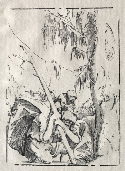 圣克里斯托弗·1513年与基督在肩上穿越水面。 作者 阿尔布雷希特·阿尔特多夫（Albrecht Altdorfer）