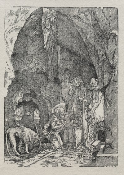洞穴中的圣杰罗姆 作者 阿尔布雷希特·阿尔特多夫（Albrecht Altdorfer）