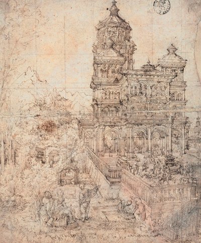 Suzanne au bain - Dessin de Albrecht Altdorfer（1480-1538 年） 作者 阿尔布雷希特·阿尔特多夫（Albrecht Altdorfer）