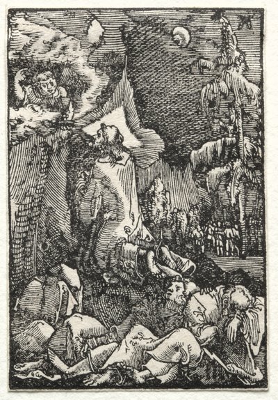 人的堕落与救赎：橄榄山上的奇斯特，c。 1515。 作者 阿尔布雷希特·阿尔特多夫（Albrecht Altdorfer）