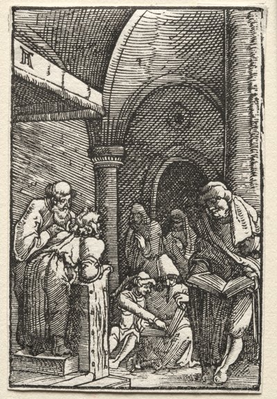 人的堕落与救赎：基督与医生争执，c。 1515。 作者 阿尔布雷希特·阿尔特多夫（Albrecht Altdorfer）