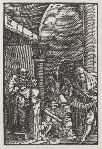 人的堕落与救赎：基督与医生争执，c。 1515。 作者 阿尔布雷希特·阿尔特多夫（Albrecht Altdorfer）