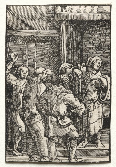 人的堕落与救赎：基督在亚法前，c。 1515。 作者 阿尔布雷希特·阿尔特多夫（Albrecht Altdorfer）