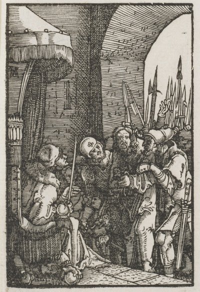 人的堕落与救赎：彼拉多之前的基督，c。 1515。 作者 阿尔布雷希特·阿尔特多夫（Albrecht Altdorfer）