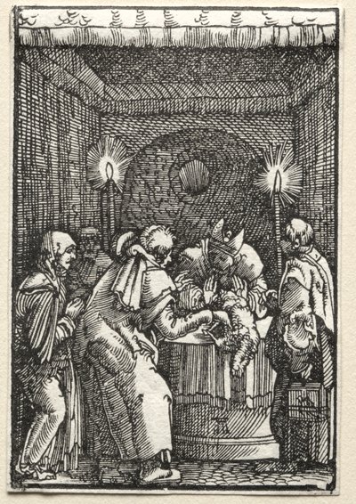 人的堕落与救赎：大祭司拒绝的约阿希姆献祭c。 1515。 作者 阿尔布雷希特·阿尔特多夫（Albrecht Altdorfer）