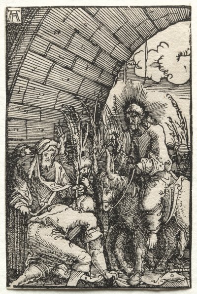 人的堕落与救赎：进入耶路撒冷，c。 1515。 作者 阿尔布雷希特·阿尔特多夫（Albrecht Altdorfer）