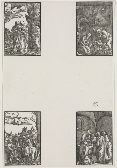 人的堕落与救赎，c。 1515。 作者 阿尔布雷希特·阿尔特多夫（Albrecht Altdorfer）