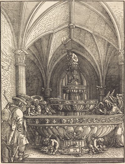 飞往埃及途中在喷泉旁的休息 作者 阿尔布雷希特·阿尔特多夫（Albrecht Altdorfer）