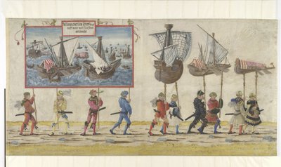 马克西米利安一世皇帝的凯旋游行，1512-1515。 作者 阿尔布雷希特·阿尔特多夫（Albrecht Altdorfer）