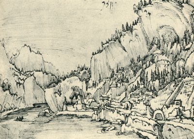 萨明斯坦在多瑙河上的景色，1941年，1511年。 作者 阿尔布雷希特·阿尔特多夫（Albrecht Altdorfer）