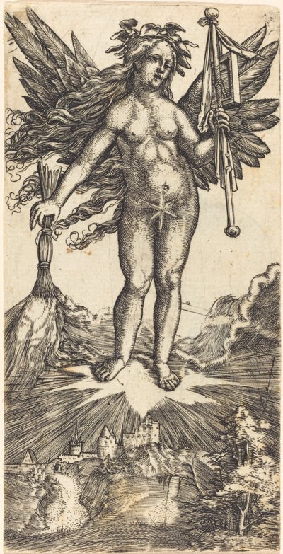 星上有翼的女人 作者 阿尔布雷希特·阿尔特多夫（Albrecht Altdorfer）
