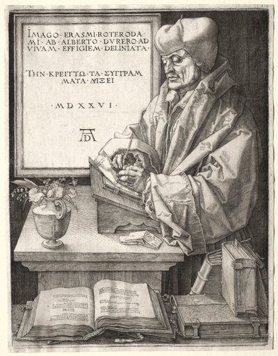 鹿特丹的Desiderius Erasmus，1526年。 作者 阿尔布雷希特丢勒