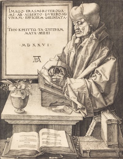 鹿特丹的伊拉斯谟，1526年。 作者 阿尔布雷希特丢勒