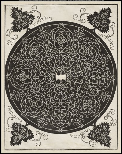 第五结，中心有六个点的白色盾牌，约1506年 作者 阿尔布雷希特丢勒