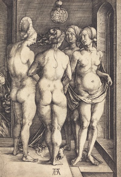 四个裸体女人，1497年。 作者 阿尔布雷希特丢勒