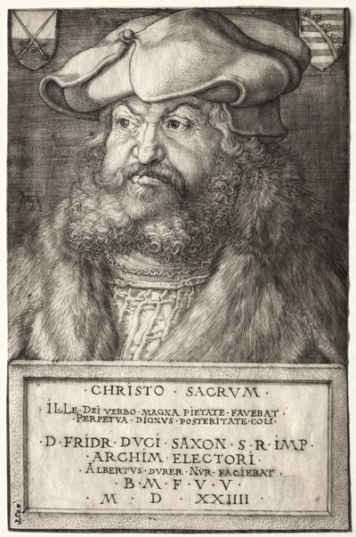 明智的弗雷德里克（Frederick the Wise），萨克森州选举人，1524年。 作者 阿尔布雷希特丢勒