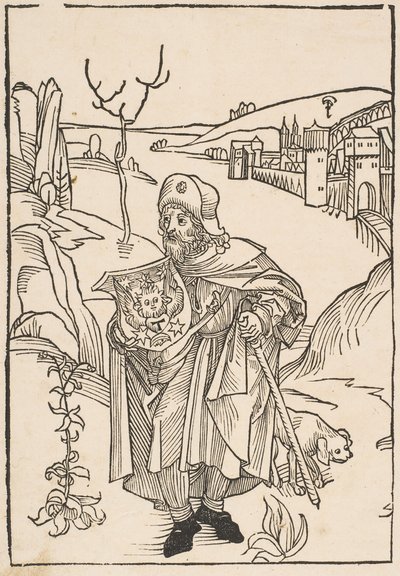 戈尔森（Gerson）作为朝圣者，戈尔尼斯歌剧院（Gersonis Opera）的代表作，1489年 作者 阿尔布雷希特丢勒