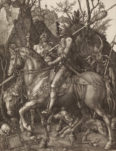 骑士，死亡与魔鬼，1513年。 作者 阿尔布雷希特丢勒